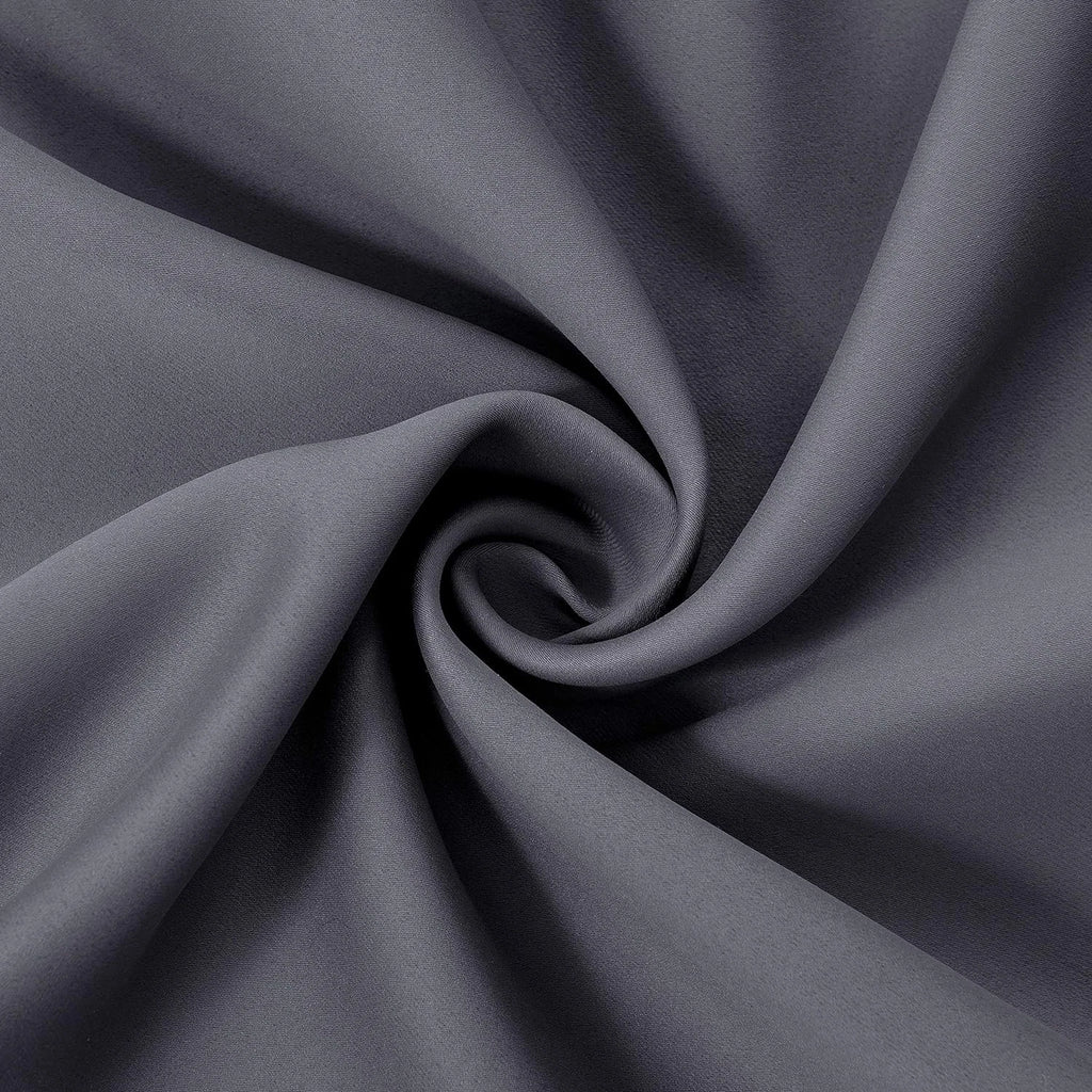 Triple-weave blackout eyelet curtains in dark grey for bedroom — Decoee Australia