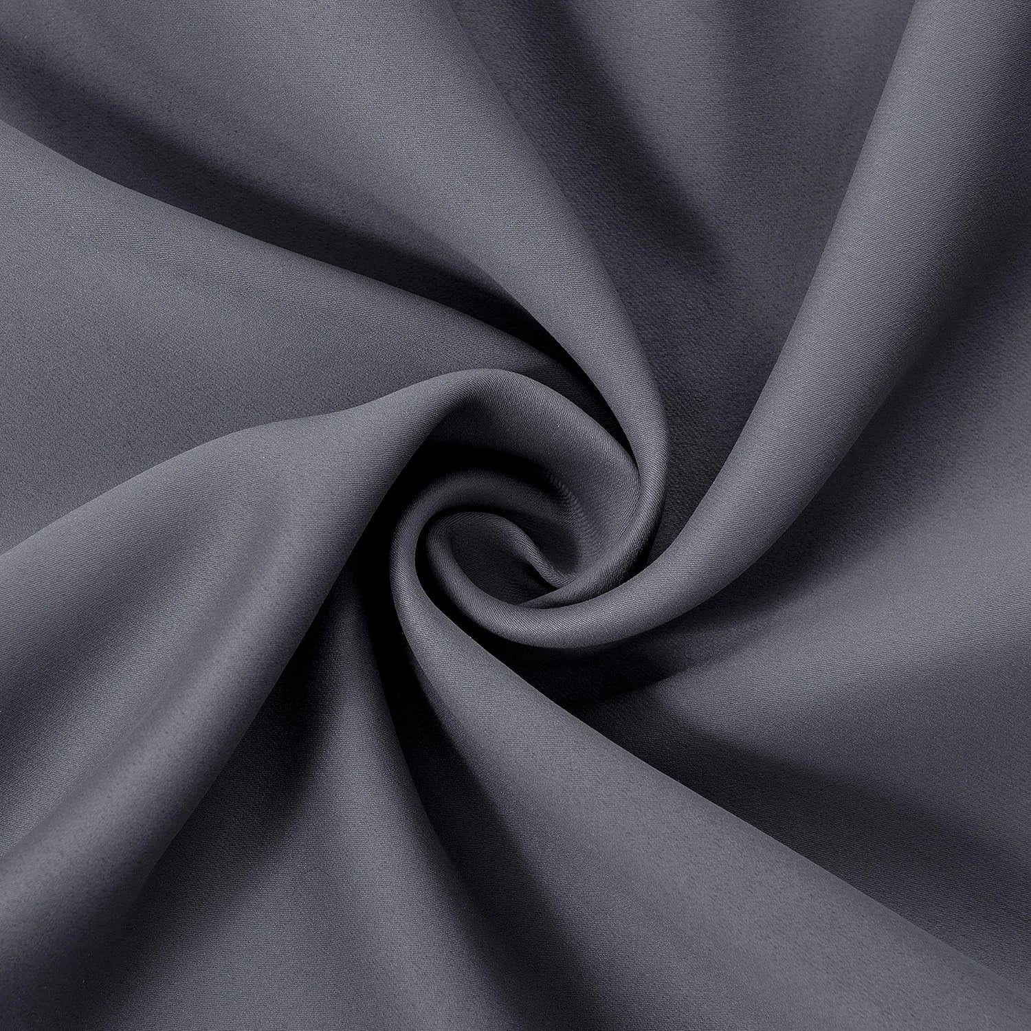 Triple-weave blackout eyelet curtains in dark grey for bedroom — Decoee Australia