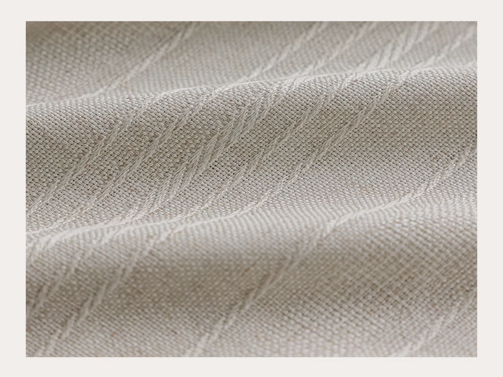 Light-filtering linen sheer curtains hanging in bedroom — Decoee Australia