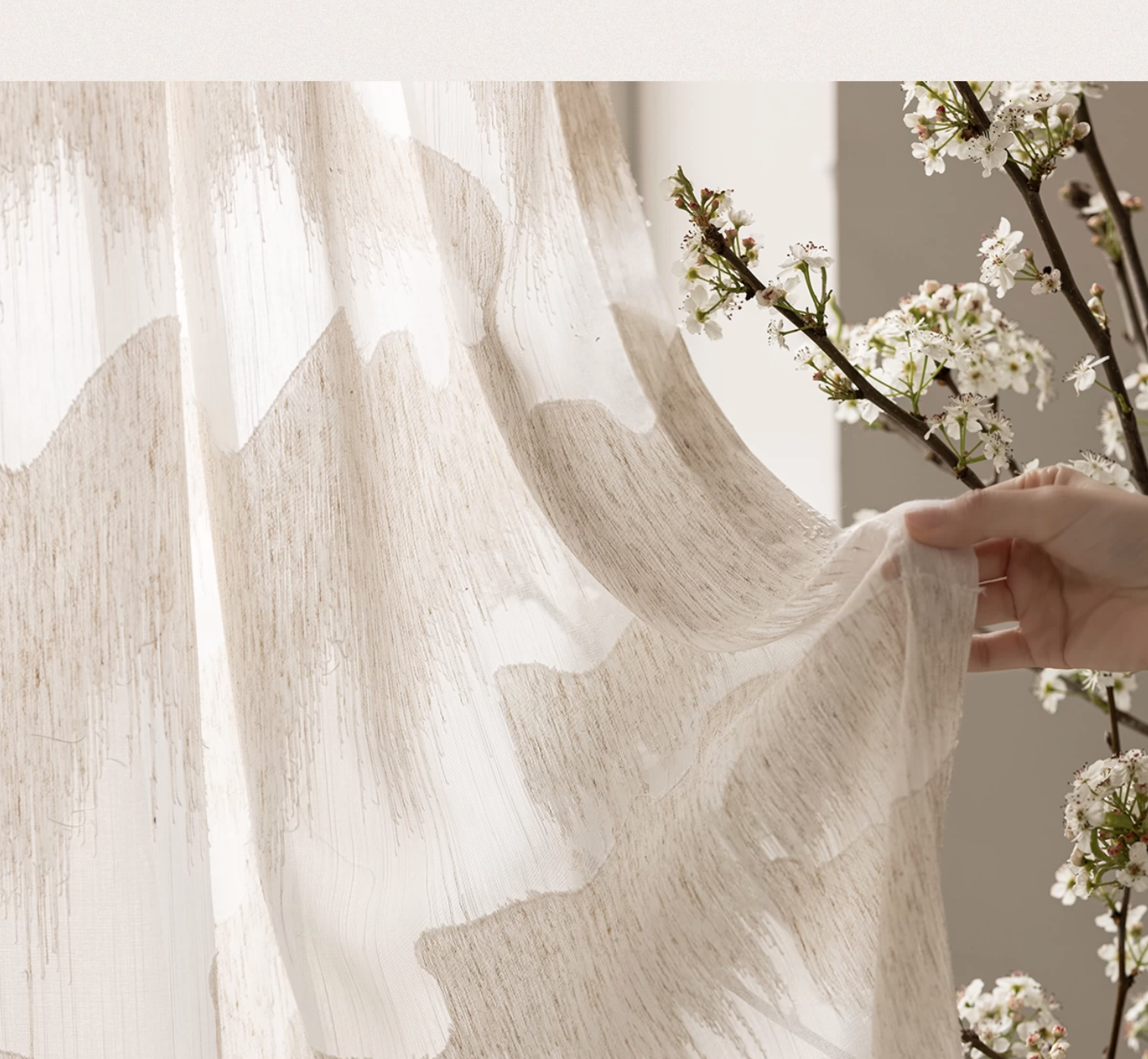 French cotton-linen vertical-stripe sheer curtains — Decoee Australia made-to-measure