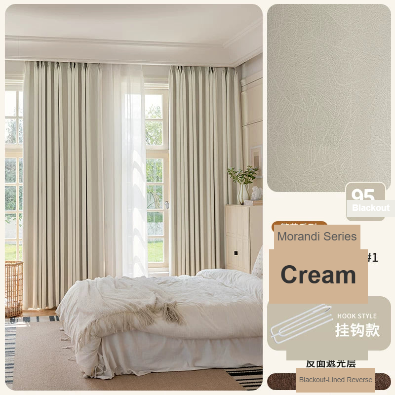 Cream Antibacterial Soft Chenille curtains — Decoee Australia