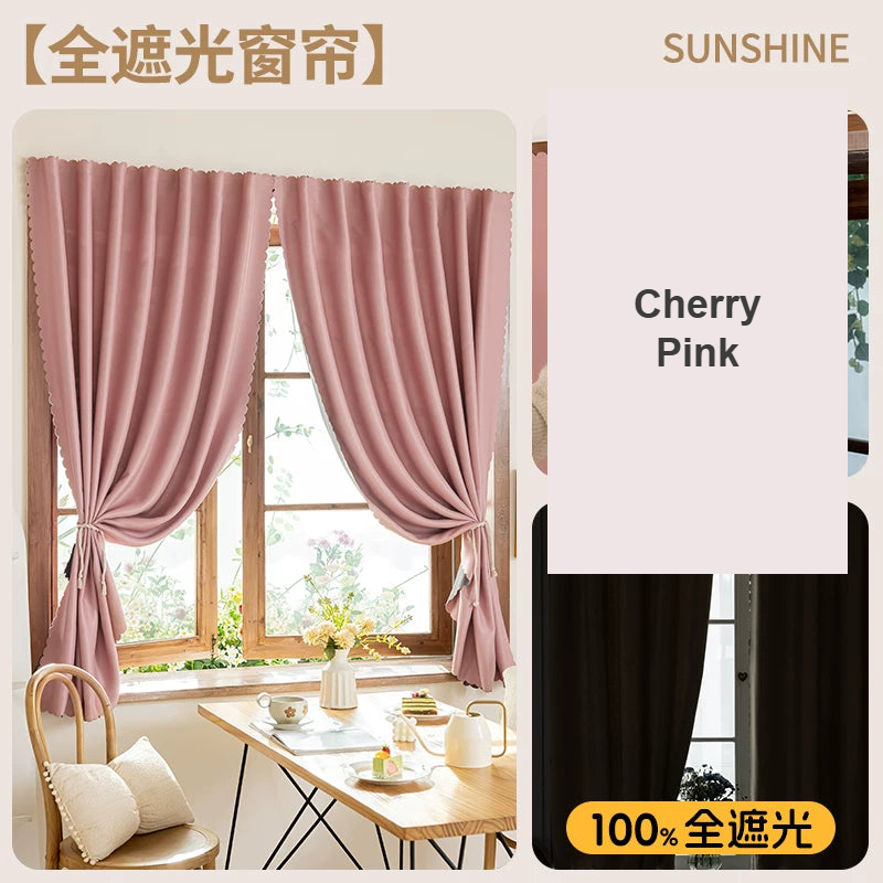 Cherry Pink velcro blackout no-drill panel for nursery — Decoee Australia ready-to-order