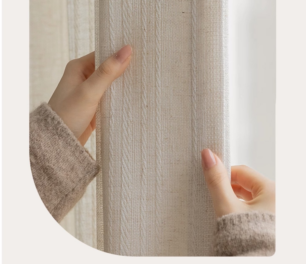 Mountain Mist linen sheer curtains light-filtering — Decoee Australia made-to-measure