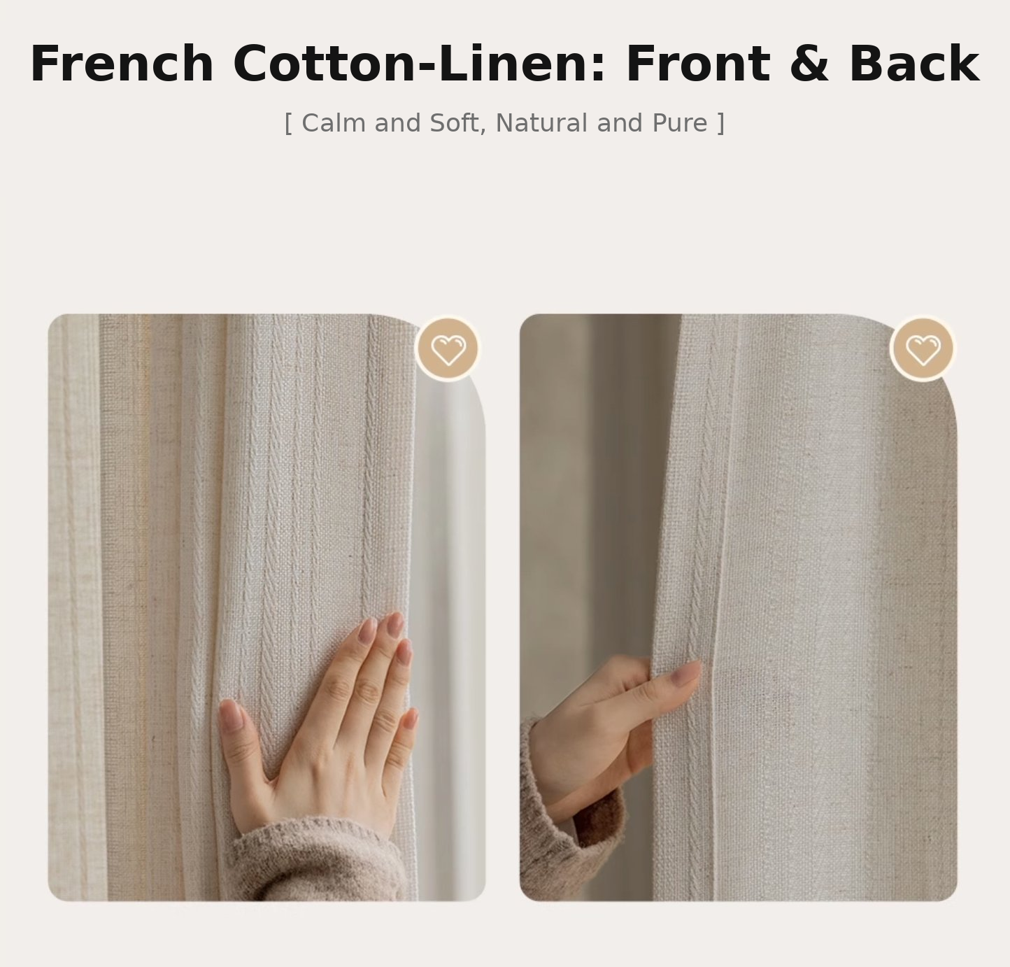 Linen-look voile sheer curtain in soft mist colour for living room — Decoee Australia