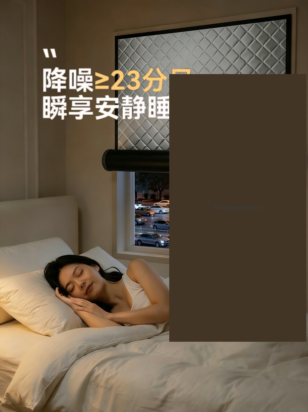 Diamond-quilted soundproof blackout curtain panel 2026 upgraded noise reduction — Decoee Australia ready-to-order