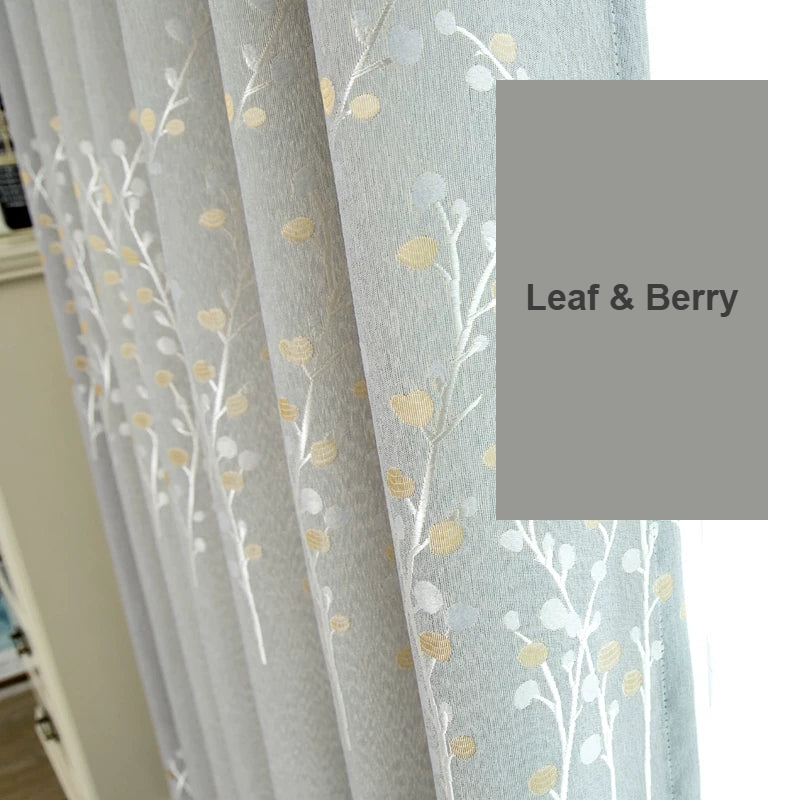 Leaf and berry embroidery close-up - Decoee Australia