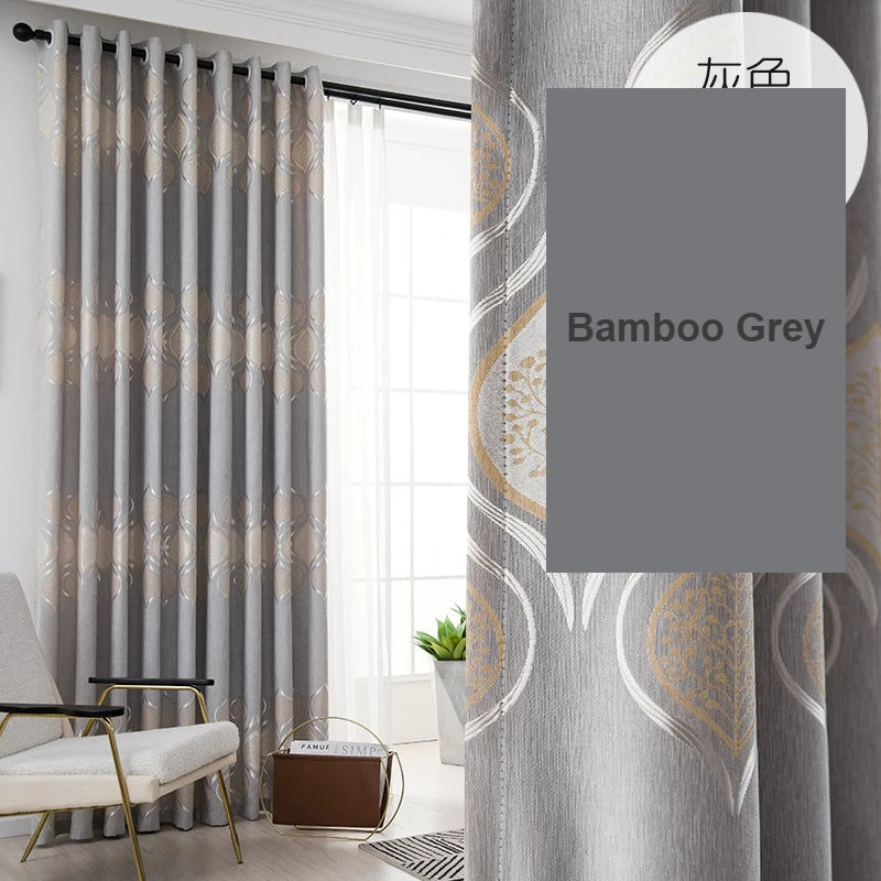 Bamboo Cotton Grey curtains - Decoee Australia