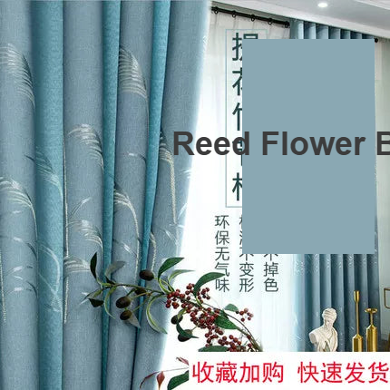 Reed Flower Blue curtains - Decoee Australia