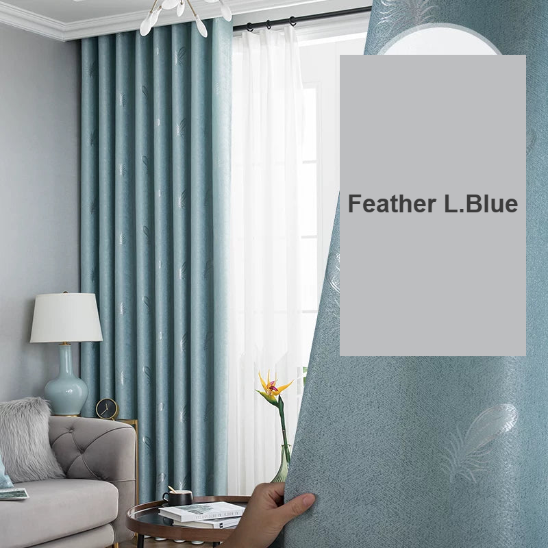 Diamond Feather Light Blue pattern