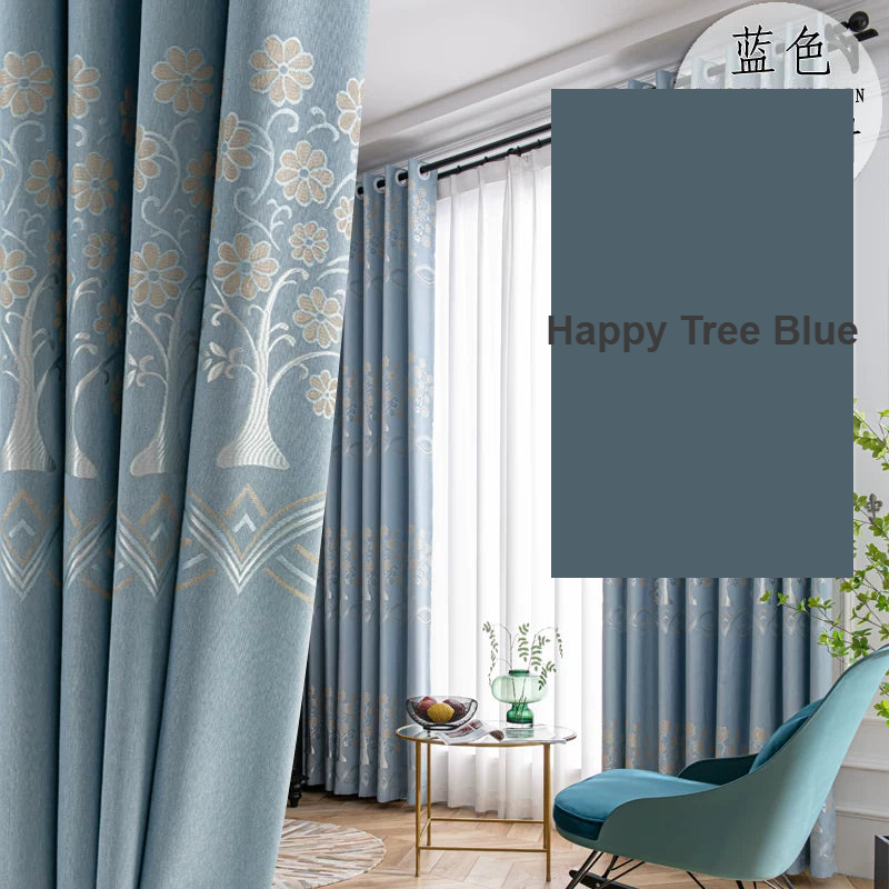 Happy Tree Blue pattern