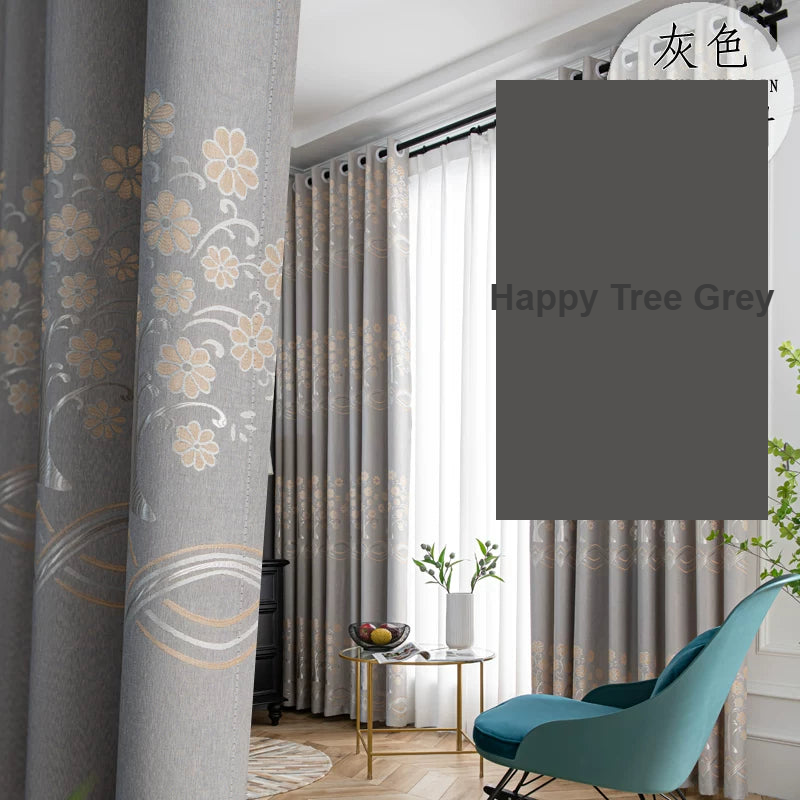 Happy Tree Grey pattern