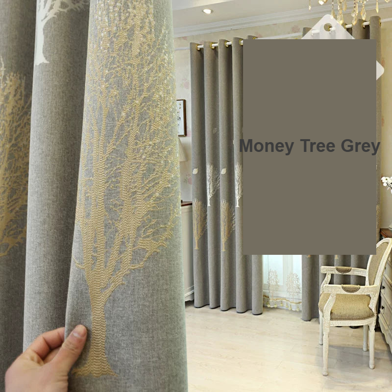 Money Tree Print Grey pattern