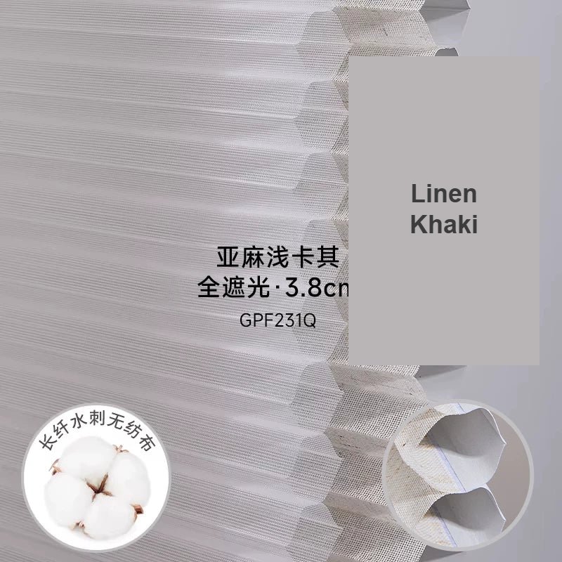 Linen Khaki day-night honeycomb blackout cellular blinds — Decoee Australia