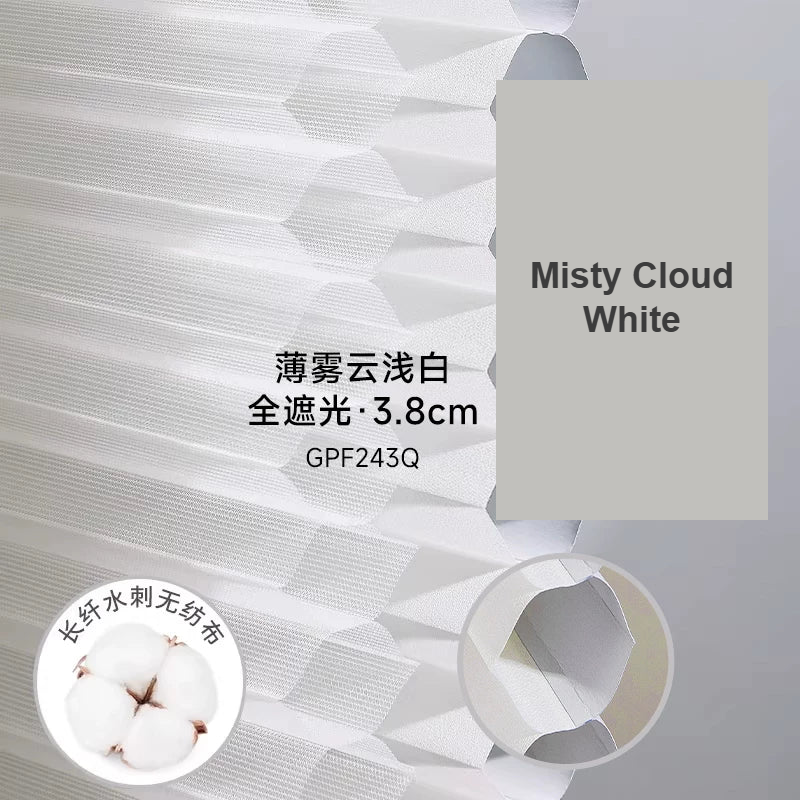 Misty Cloud White day-night honeycomb cellular shades — Decoee Australia