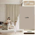 Latte modern minimal chenille 99% blockout French curtains — Decoee Australia made-to-measure