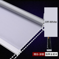 Off-White silver-coated no-drill roller blackout blind office — Decoee Australia