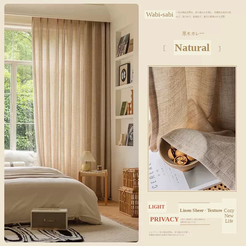 Japanese Linen Sheer Curtains — Natural light-filtering privacy