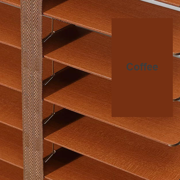 Coffee waterproof wood Venetian blinds for bathroom — Decoee Australia