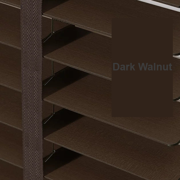 Dark Walnut waterproof wood Venetian blinds — Decoee Australia