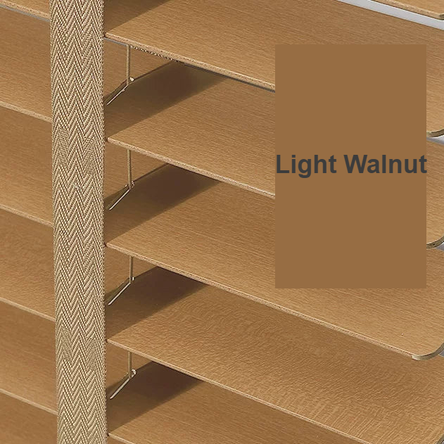 Light Walnut waterproof Venetian blinds for kitchen — Decoee Australia