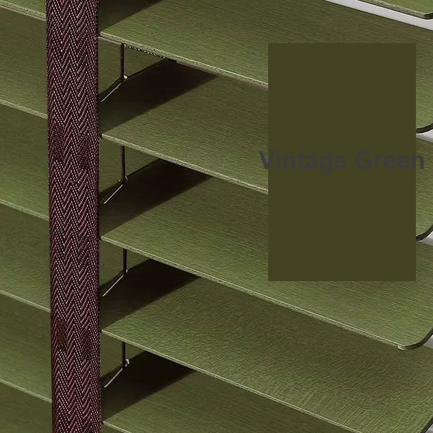Vintage Green waterproof wood Venetian blinds — Decoee Australia